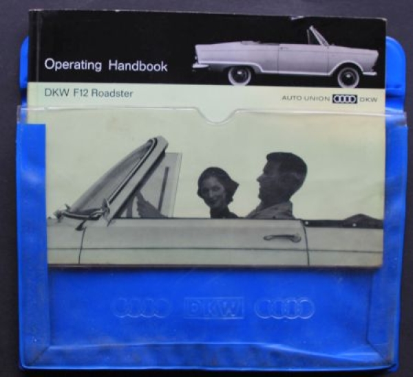 DKW F 12 Roadster Sport 1964 Ownermanual in original map (8241)